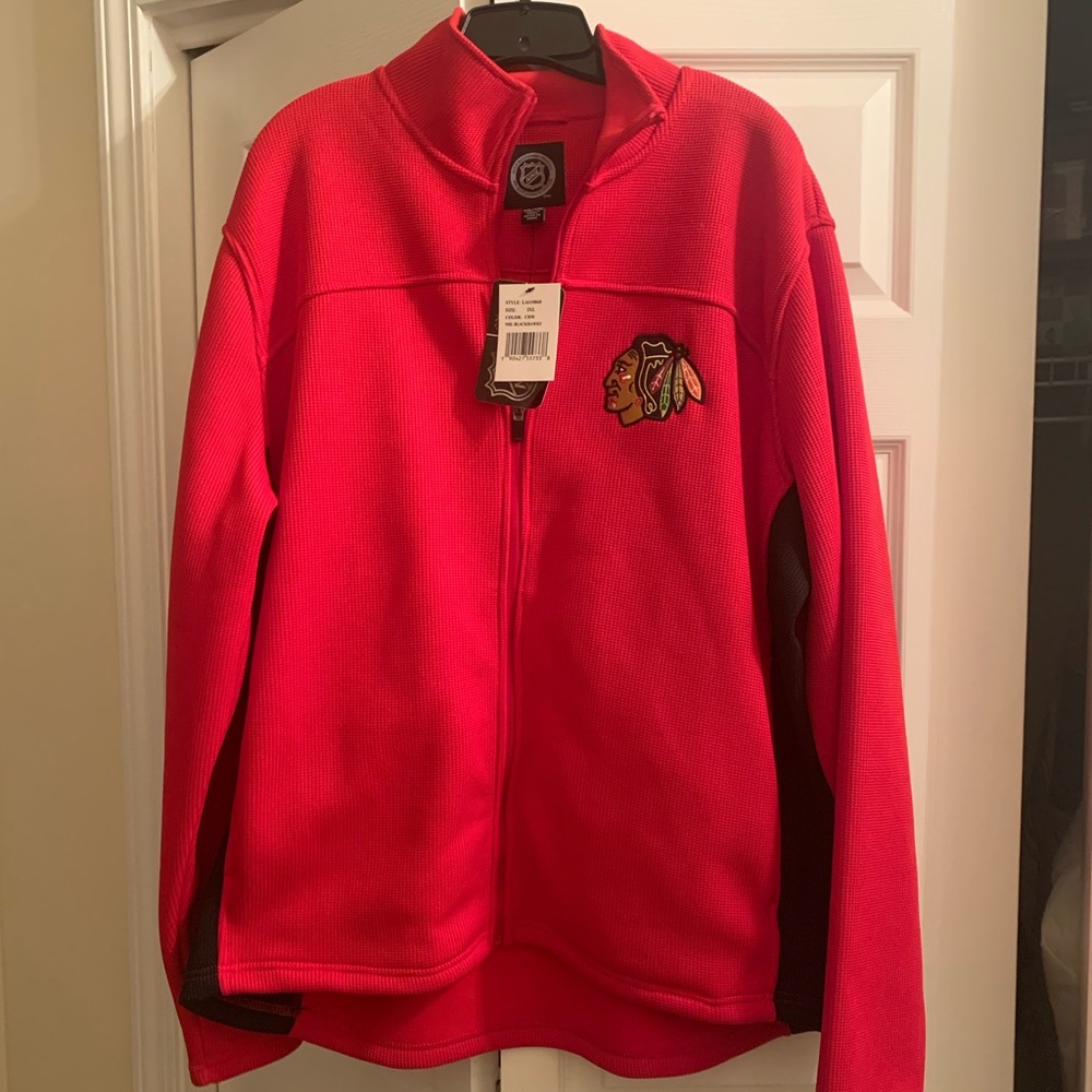 Men’s Blackhawks Thermal Quarter Zip Size:XXL